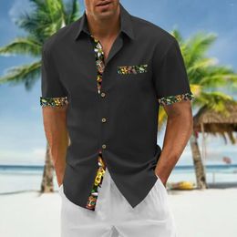 Chemises décontractées pour hommes 2024 Chemise Tiki Hawaiian pour hommes 3D imprimé à manches courtes simples Tops lâches vêtements surdimensionnés