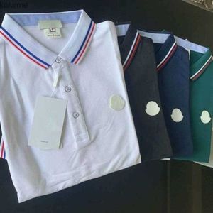 Chemises décontractées masculines 2024SS Designer d'été Polo Men T-shirt Business Casual Shirt Cold Striped Sleeve Tops Tize M-4XL YQ240417