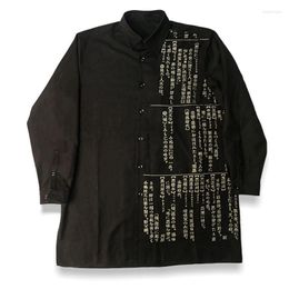 Casual shirts voor heren 20AW Dark Dictionary Character Drukte heren en lange windbreaker voor dames