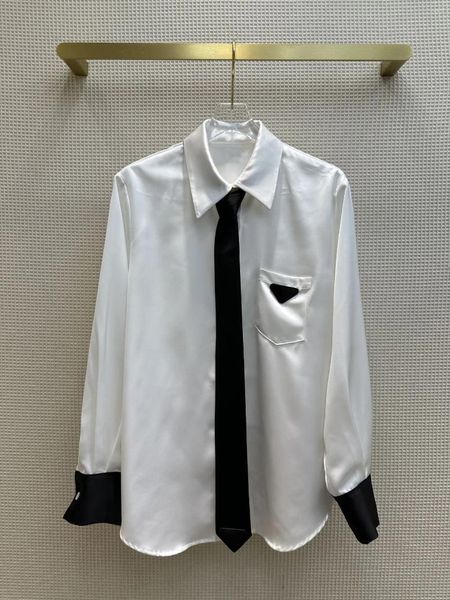 Chemises décontractées pour hommes 23 Début du printemps Logo Couleur Contraste Cravate Chemise décorative pour simple pour donner un de la mode9.20