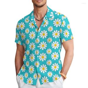 Chemises décontractées pour hommes 3d multiples chemises à manches courtes confortables florales avec impression à haute définition