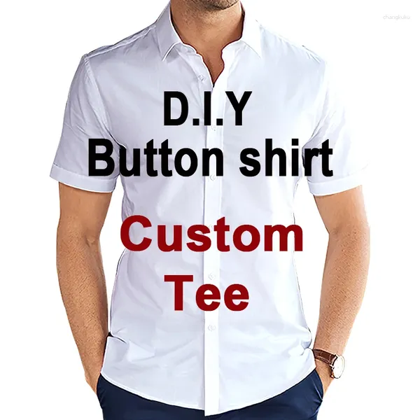 Camisas casuales para hombres Impresión 3D Hombres / Mujer DIY Diseño personalizado Camisa con botones Hip Hop Hawaiian Factory Mayoristas Proveedores para Drop Shipper