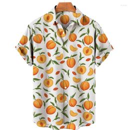 Chemises décontractées pour hommes Chemise d'impression 3D Vêtements médiévaux Fruits tropicaux Hawaïen Harajuku Style de mode Tiki Grande taille Luxe Social