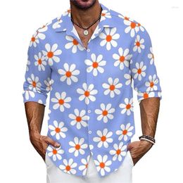 Chemises décontractées pour hommes 7 -Color Shirt Wild Flower 3d Imprimé Summer Leisure plage courte