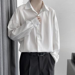 Chemises décontractées pour hommes Abstinence Series Elegance Retro Retro Drape à manches longues
