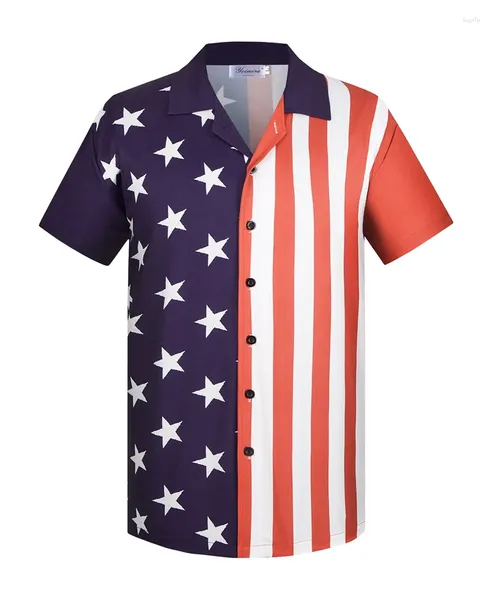 Camisas casuales para hombres Bandera estadounidense 3D impresa para hombres ropa para mujeres