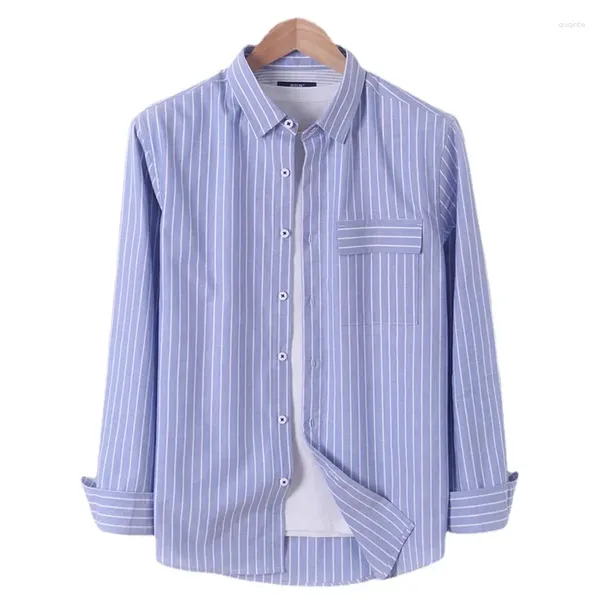 Camisas casuales para hombres Llegada Moda Algodón Oxford Raya Abrigo de manga larga Primavera y verano Camisa suelta Tamaño S-2XL 3XL 4XL 5XL 6XL