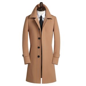 Chemises décontractées pour hommes Arrivée Manteau de laine d'hiver Spuer pour hommes Grand manteau mince Casual Cachemire Trench thermique Vêtements d'extérieur Plus Taille S7XL8XL9XL 230829