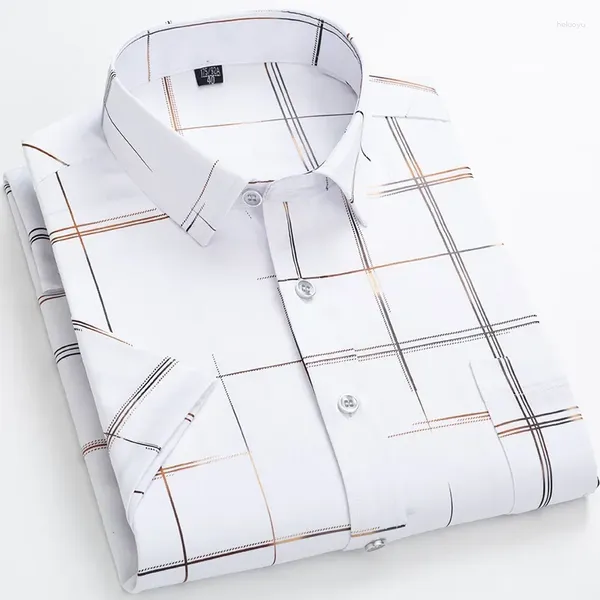 Chemises décontractées pour hommes bamboople hommes imprimés chemise d'été à manches courtes à manches courtes non iron