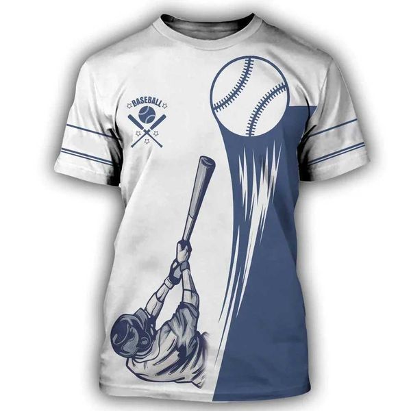 Chemises décontractées pour hommes Baseball 3D Imprimer T-shirt pour hommes Sweat-shirt Tops Été Vente chaude Casual Court Sle Mens Vêtements Unisexe Surdimensionné UniformeC24315