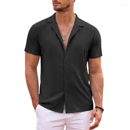 Chemises décontractées pour hommes tenue de plage Chower de chemise élégante élégante Summer avec collier de benvel