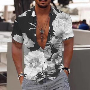 Hommes chemises décontractées plage hommes hawaïen Blouse respirant été à manches courtes haut t-shirts tenues tropicales mode Streetwear Camisa
