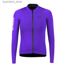 Heren Casual Shirts BIEHLER 2023 Dames Zomer Lente Lange mouw Wielertrui Shirt Road Mtb Wear Fietsuniform Outdoor Zonnebrandcrème Fietskleding L240306