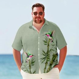 Casual shirts voor heren Big Tall Hawaiiaanse shirt Men Zomer Retro Y2K Oversized Tops Losse snel drogen streetwear korte mouw ademende mouw