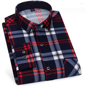 Chemises décontractées pour hommes marque pour 2023 printemps automne manches longues flanelle Style coréen surdimensionné 4XL hommes Plaid Harajuku vêtements