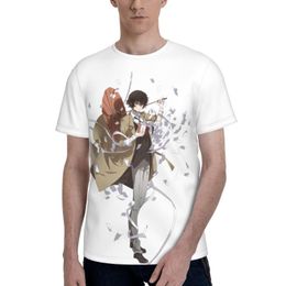 Casual shirts voor heren bungou zwerfhonden dazai osamu t shirt anime cosplay kawaii Japanse t -shirt Hawaiian Camisas de Hombremen's