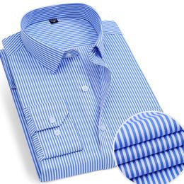 Camisas casuales para hombres Camisa de vestir de negocios Camisa de manga larga para hombres Otoño Primavera Moda Sólido Casual Formal Blanco Oficina de trabajo Simple Básico Marca Hombre Ropa 230912