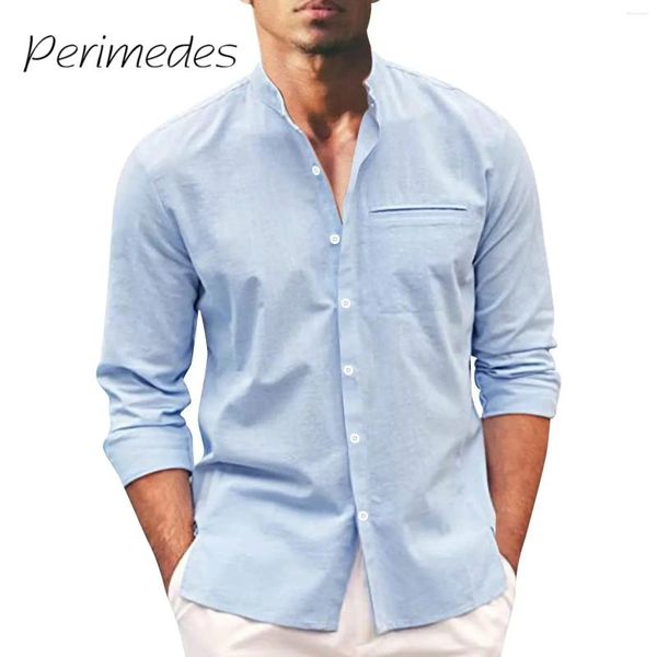 Businets de chemises décontractées pour hommes Pocket coton 2024 Coton à manches longues faciles sur mesure en forme d'été