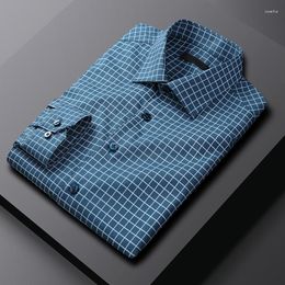 Chemises décontractées pour hommes Camicia A Quadri Da Uomo Camicie Eleganti Maniche Lunghe Dal Design Speciale Confortevole Intelligenti In Coton