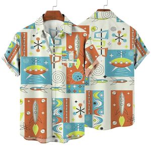 Chemises décontractées pour hommes Camisa hawaiana con estampado Man3d para hombre ropa informel de manga corta transpirable moda verano 230420