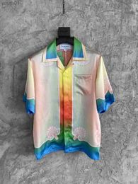 Chemises décontractées pour hommes Casa Designer Clothing Tracksuits Casablanca Couleur de mer Vave de mer Fleur Fleur Soil Men de l'Ouest Holiday Holid