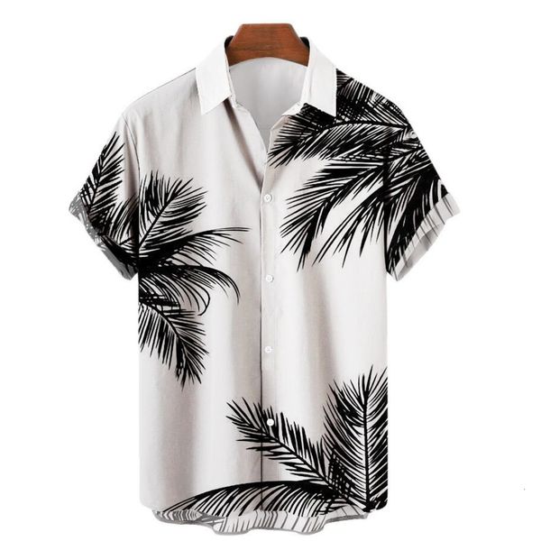 Chemises décontractées pour hommes Chemise décontractée à manches courtes Hommes Plus Size Hawaiian 3d Digital Print Hommes Top Vintage Summer Streetwear Shirt Pour Hommes Femmes 230613