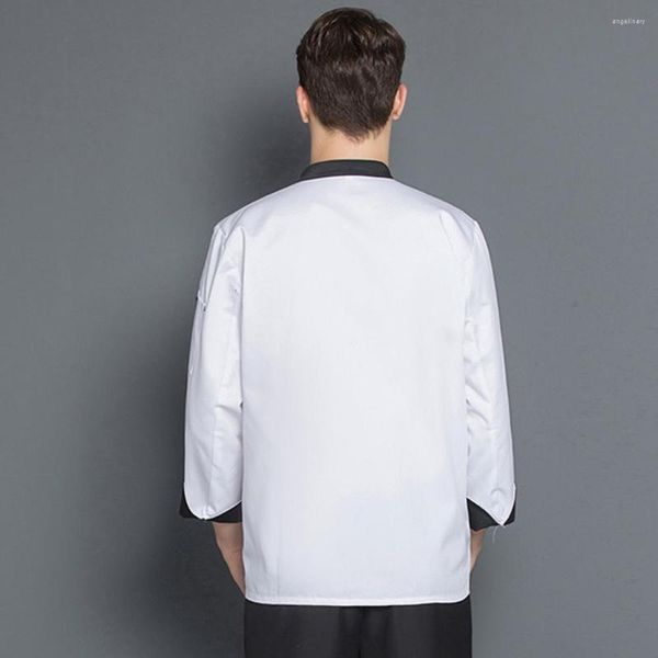 Chemises décontractées pour hommes Chef Chemise Manches longues Cuisine Vêtements El Vêtements Respirant Plus Taille Top Hommes Uniforme pour Fast Food Store