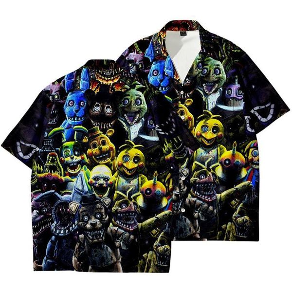 Camisas casuales para hombres Niños 3D Five Nights At FNAF Camisetas Niños / Niñas Ropa linda Niños Camiseta Oso de dibujos animados Camiseta para hombres