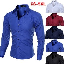 Camisas casuales para hombres Camisa formal clásica de manga larga de negocios Slimfit 220915