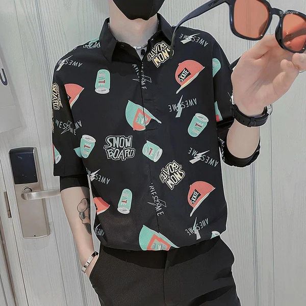Camisas casuales para hombres Ropa con estampado Top masculino Camisa y blusa de anime Colorido Hip Hop Gráfico divertido Elegante Verano Original Cool Xxl