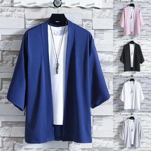 Camisas casuales para hombres Collarles 3/4 Manga abierta