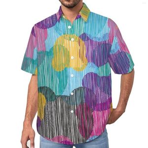 Vrijetijdsoverhemden voor heren Kleurrijke beerprint Vakantiehemd Abstract dier Hawaï Herenmode Blouses Korte mouw Custom Top 3XL 4XL