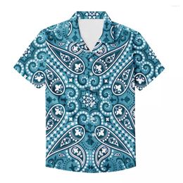 Casual shirts voor heren aangepaste kledingfabrikanten Bandana voor mannen Stijlvol shirt Crew Neck Hort Sleeve Gym Wear Light Blue