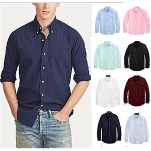 Chemises décontractées pour hommes D2105 Homme Petit Cheval Haute Qualité100 Chemise En Coton Homme À Manches Longues Chemises Habillées Mode Décontractée Hombre Style 220921