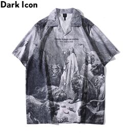 Chemises décontractées pour hommes Dark Icon Chemise hawaïenne Hommes Summer Beach Holiday Chemises pour hommes Vintage Street Male Top 230411