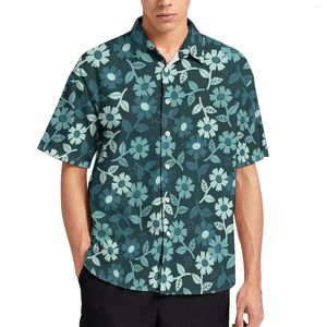 Casual overhemden voor heren, denim, losse bloemenoverhemd, vakantie, retro bloemen, Hawaï, grafisch, korte mouwen, Y2K, oversized blouses