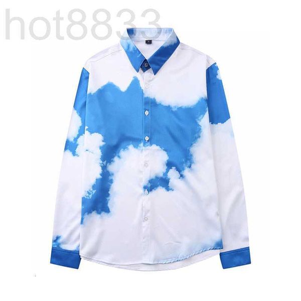 Camisas casuales para hombres Diseñador 2023 Modelos más calientes Camisa para hombres Moda retro Blusas clásicas Pareja Estilo Onda Bordado Decoración Diseño Primavera HAU1