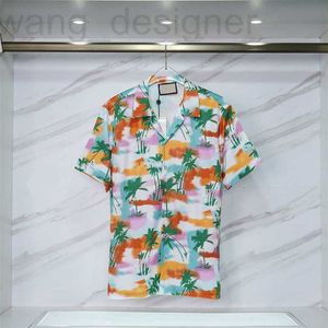 Chemises décontractées pour hommes Designer 2023SS CHIMT CHIRTER MENSE BUTHEUR UP IMPRESSION BOWLING Shirt Hawaii Floral Men Slim Fit Short à manches courte T-shirt Hawaiian M-3XL FXEZ