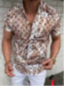 Chemises décontractées pour hommes Designer Top T-shirt Brand New Plein d'impressions Taille européenne Imprimé Hawaïen Court Chemise à manches longues Cardigan pour hommes S-4XL JBI1 7V38