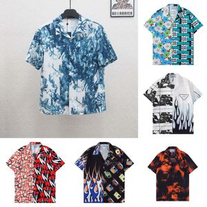 Chemises décontractées pour hommes Designer Men Femmes Summer Hawaii Style Button Bouteau Cardigan à manches courtes Shirt Blouses Tops Brand Designer 0KWX