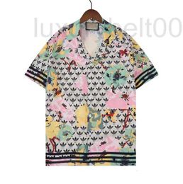 Casual shirts voor heren Designer Mens Dress Luxe High-End Slim Silk T-Shirt Lange Mouw Business Clothing Plaid Brand #0224 JWRE