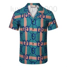 Chemises décontractées pour hommes Designer Mens Fashion Flower Tiger Print Button Down Chemise hawaïenne à manches courtes Costumes Robe de plage d'été 06S5