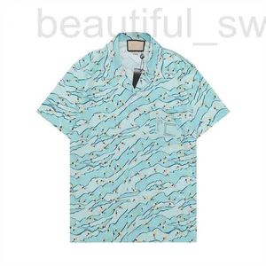 Casual overhemden voor heren designer herenmode bloem tijgerprint button-down korte mouw Hawaiiaans overhemd past zomer strand designerjurk M-3XL qqw8 9EMW