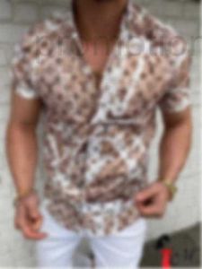 Casual overhemden voor heren Designer Top T-shirt Gloednieuw vol met prints Europese maat Bedrukt Hawaiiaans kort shirt met lange mouwen voor heren S-4XL JBI1