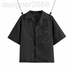 Chemises décontractées pour hommes Designer États-Unis Femmes Hommes Chemise Polos Marque Blouses courtes Classique Triangle inversé Lâche Importé de haute qualité Taille asiatique 8ZLJ