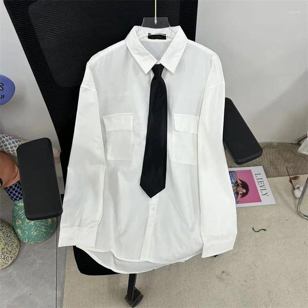 Camisas casuales para hombres eBaihui blanco con corbata juego de uniforme preppy dk camisa de manga corta