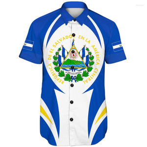 Casual shirts voor heren El Salvador Country Salvadorans 3D Gedrukte honkbaltrui Zomershirt Heren Top T-shirt Plus Size Street Apparel