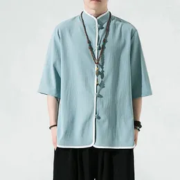 Chemises décontractées pour hommes Élégant mode harajuku slim fit ropa hombre lâche tout match de la chemise morte bouton bouton de style mince manche courte blusa