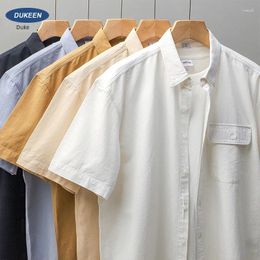 Chemises décontractées pour hommes en travail américain à manches courtes en coton d'été