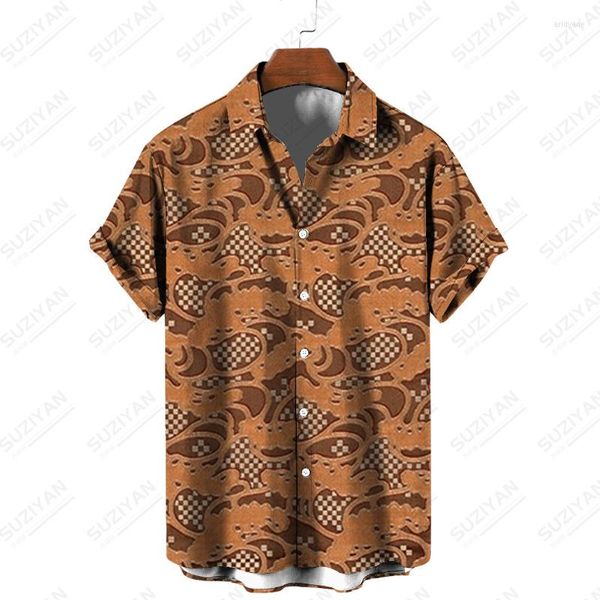 Camisas casuales para hombres Camisa en línea de Inglaterra Hombres que venden productos de color de moda Ropa de gran tamaño con estampado de tamaño de manga corta